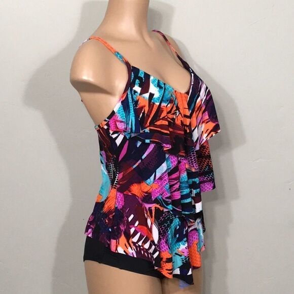 MagicSuit by Miraclesuit multicolored tankini top.  10 - Picture 6 of 9